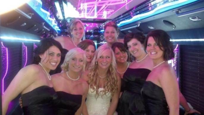 Happy customers enjoying luxury limousine service from www.transportlinkhub.xyz in a memorable experience.